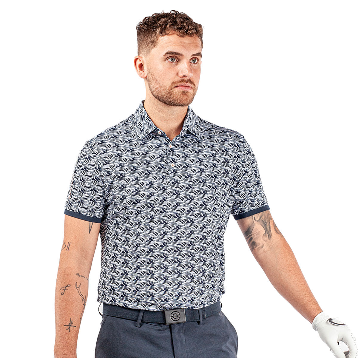 Galvin Green Men’s Madden Golf Polo Shirt, Mens, Navy/white, Large | American Golf