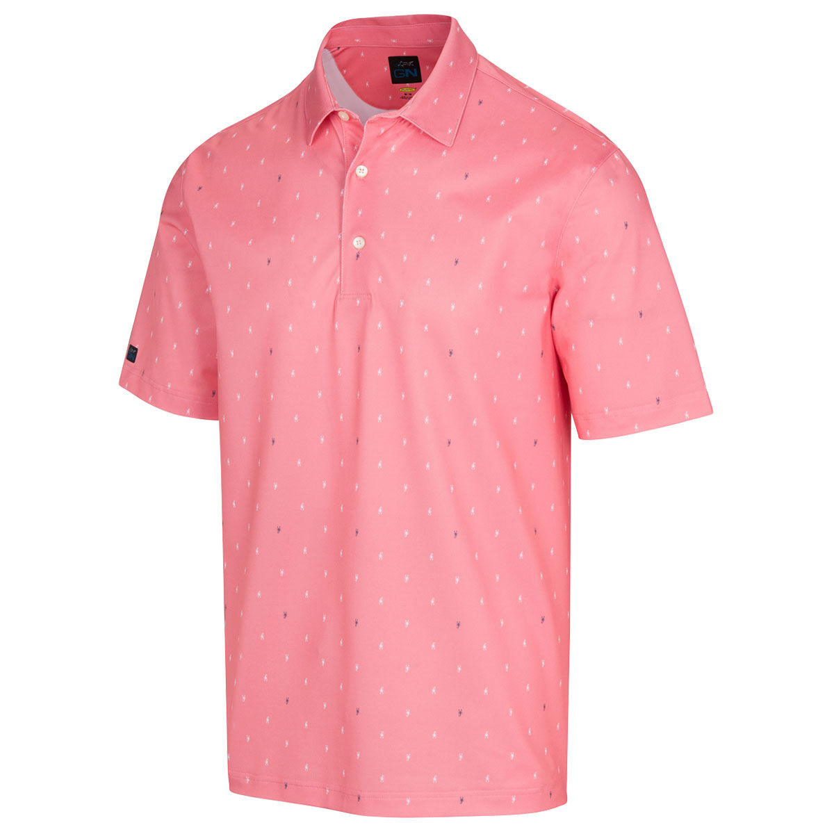 Greg Norman Men’s Scorpion Stretch Golf Polo Shirt, Mens, Canyon coral, Small | American Golf