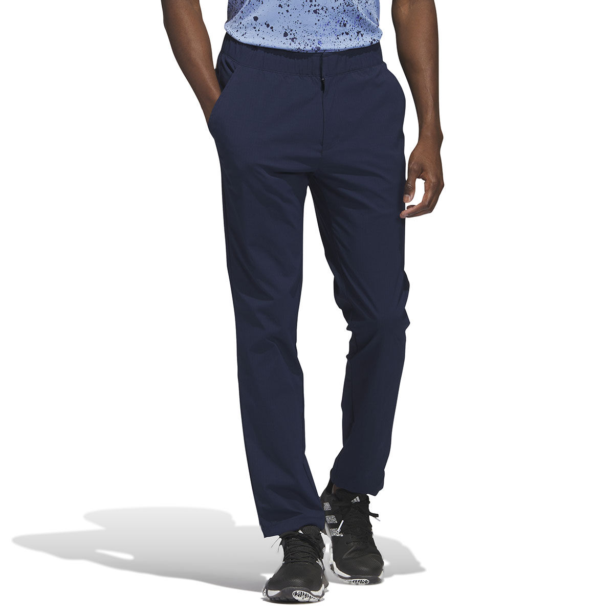 adidas Golf Men’s Navy Blue Lightweight Ripstop Regular Fit Golf Trousers, Size: 30 | American Golf