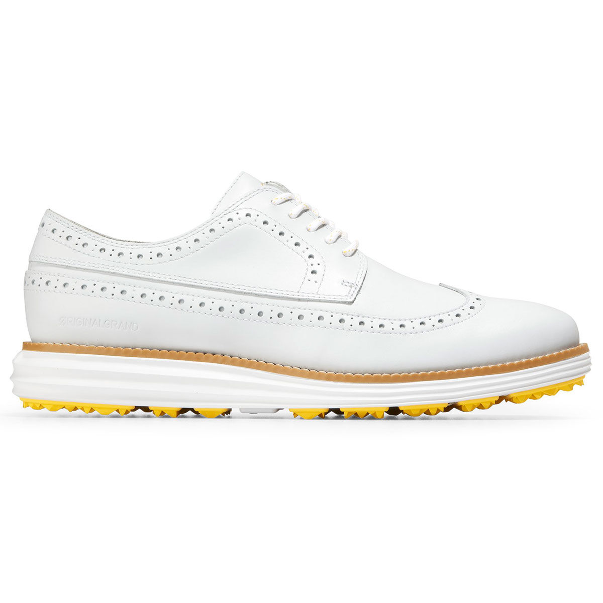 Cole Haan Mens White and OriginalGrand Wing Oxford Golf Shoes, Size: 7 | American Golf