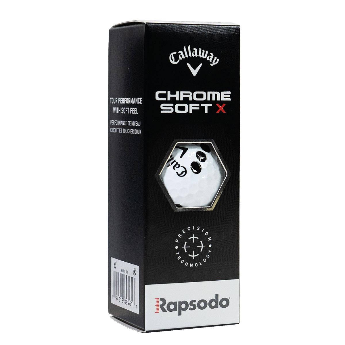 Callaway Chrome Soft X Rapsodo 3 Golf Ball Pack, Mens, White | American Golf