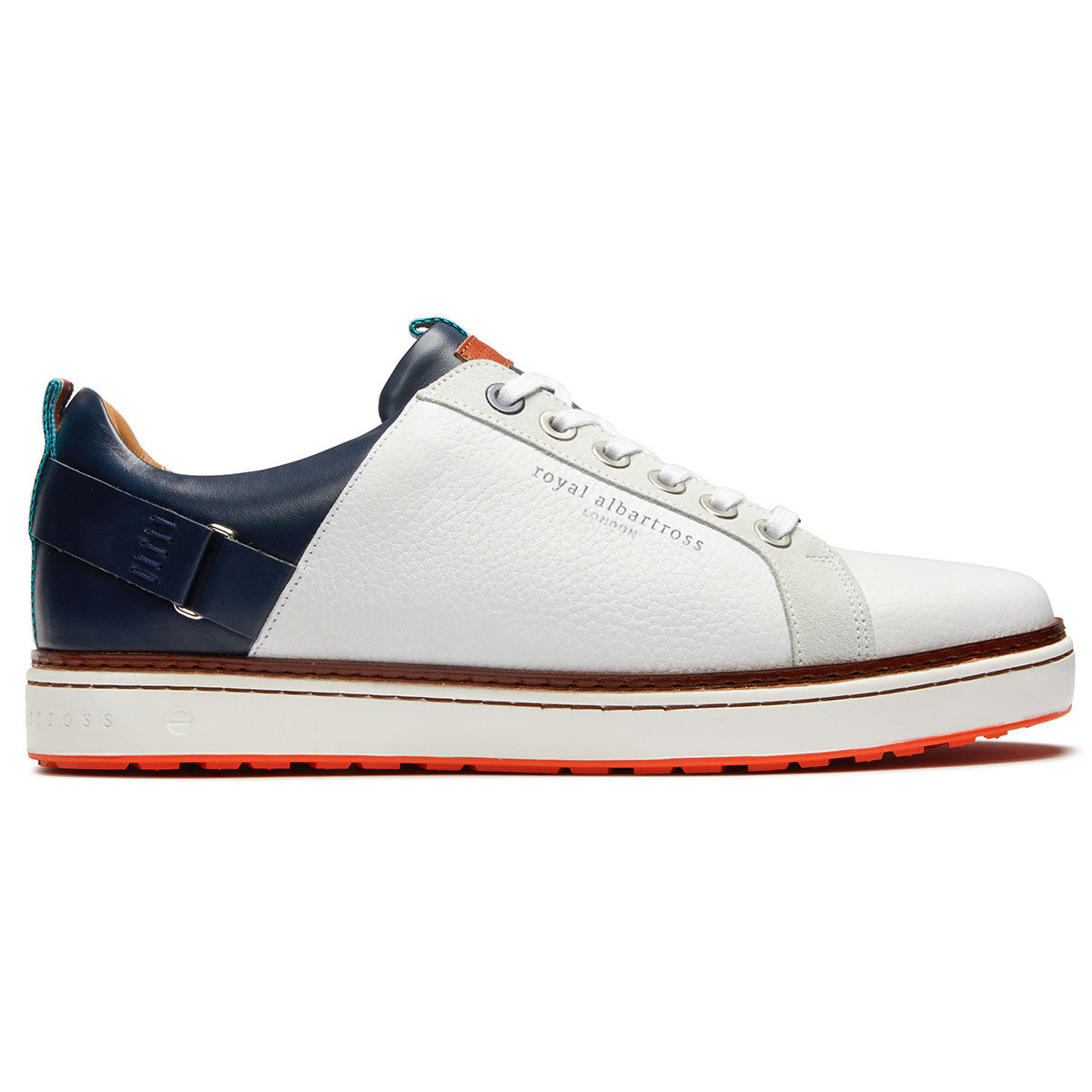 Royal Albartross Men’s Solstice Spikeless Golf Shoes, Mens, White/navy, 7 | American Golf