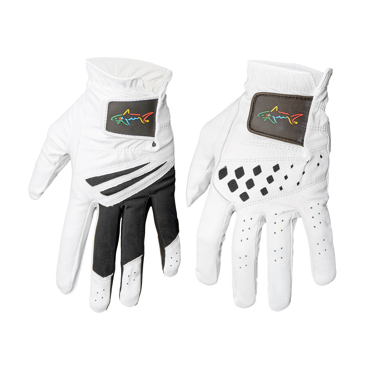 Greg Norman Men’s Golf Gloves - 2 Pack, Mens, Medium, White/black | American Golf