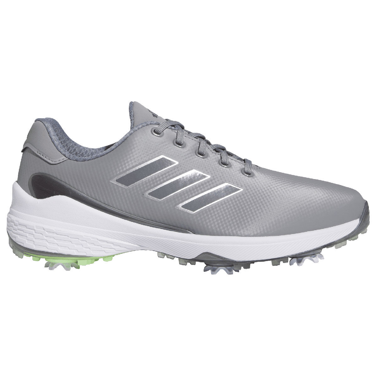 adidas Men’s ZG23 Waterproof Spiked Golf Shoes, Mens, Grey three/iron met/silver met, 7 | American Golf