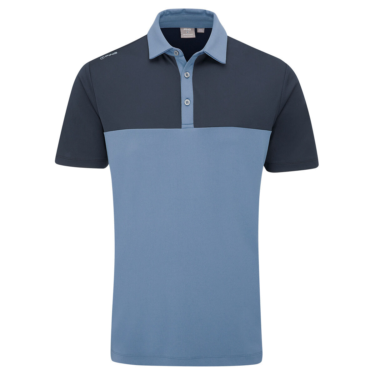 PING Men’s Bodi Panel Golf Polo Shirt, Mens, Coronet blue/navy, Small | American Golf