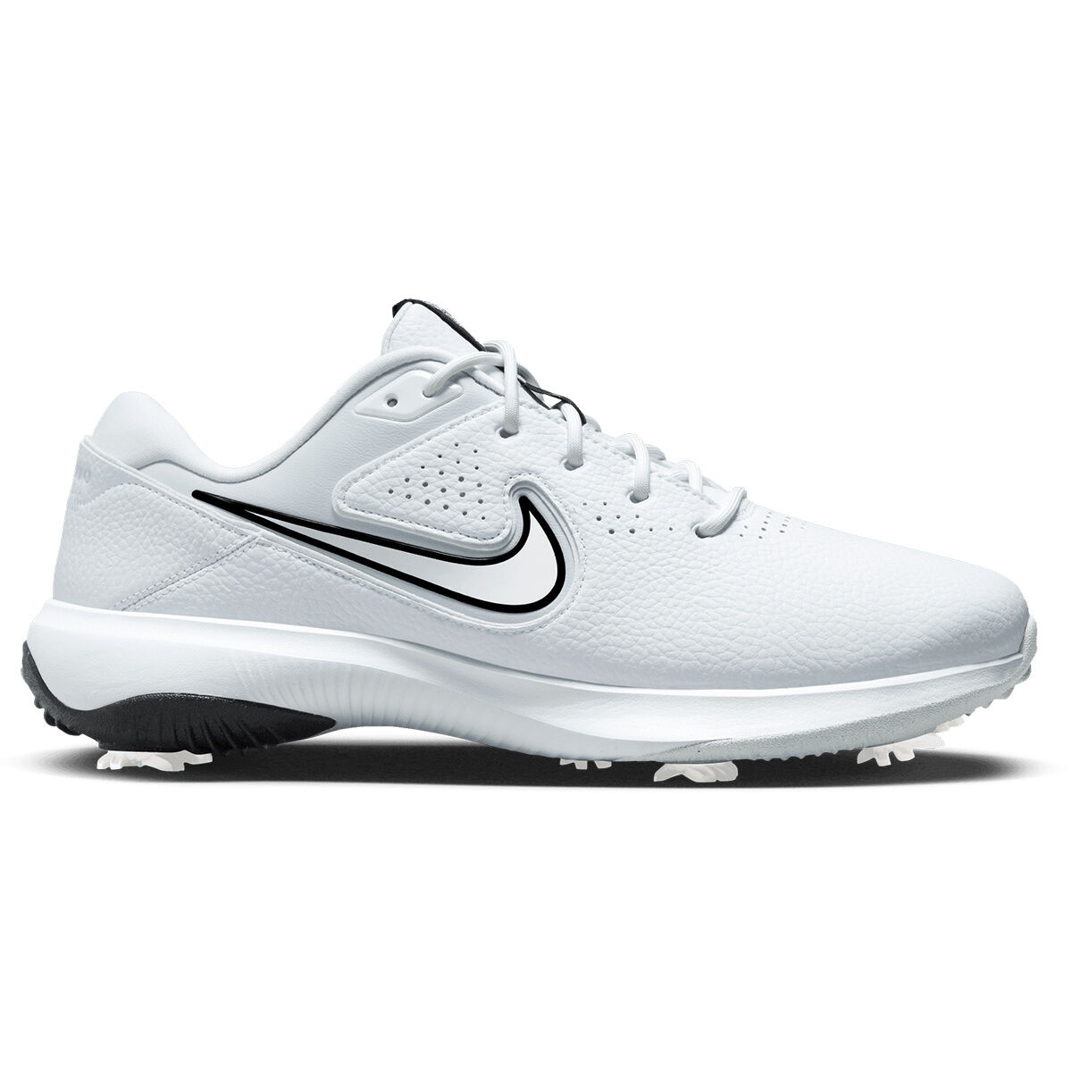Nike Men’s Victory Pro 3 Waterproof Spiked Golf Shoes, Mens, White/black/pure platinum, 12 | American Golf