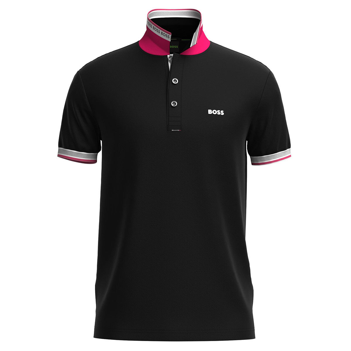Hugo Boss Men’s Paddy Golf Polo Shirt, Mens, Black/pink, Medium | American Golf