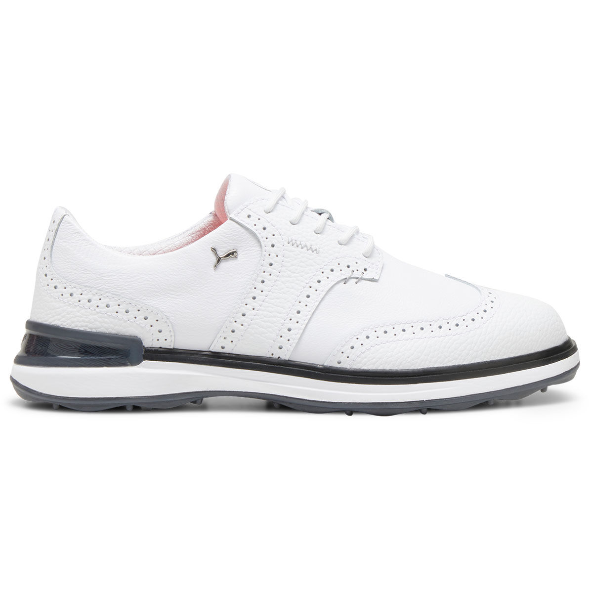PUMA Men’s Avant Wingtip Waterproof Spikeless Golf Shoes, Mens, White/white, 8 | American Golf