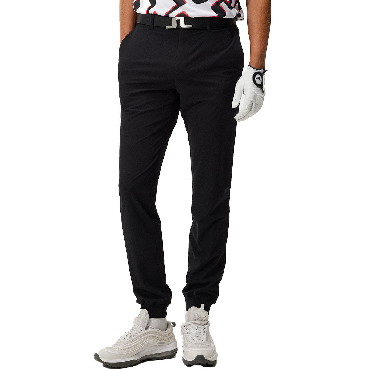 J.Lindeberg Men’s Black Lightweight Cuff Jogger Golf Trousers, Size: 34 | American Golf