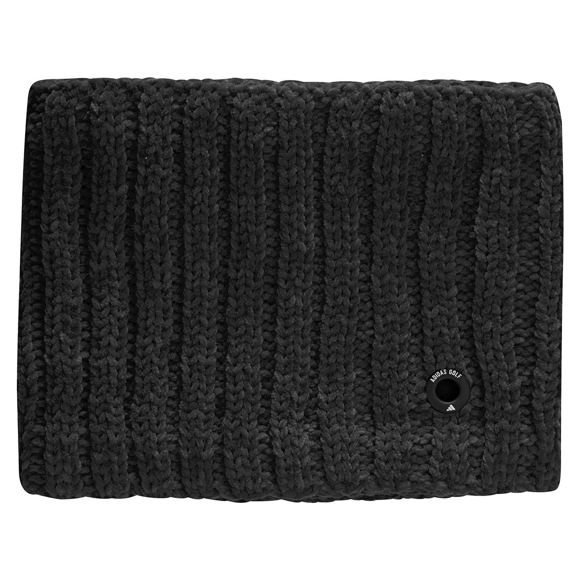 adidas Womens Chenille Cable Knit Golf Neck Snood, Female, Black, One size | American Golf