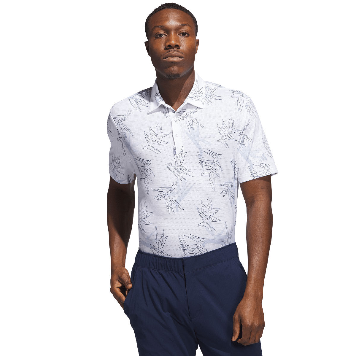 adidas Men’s Oasis Mesh Golf Polo Shirt, Mens, White, Medium | American Golf