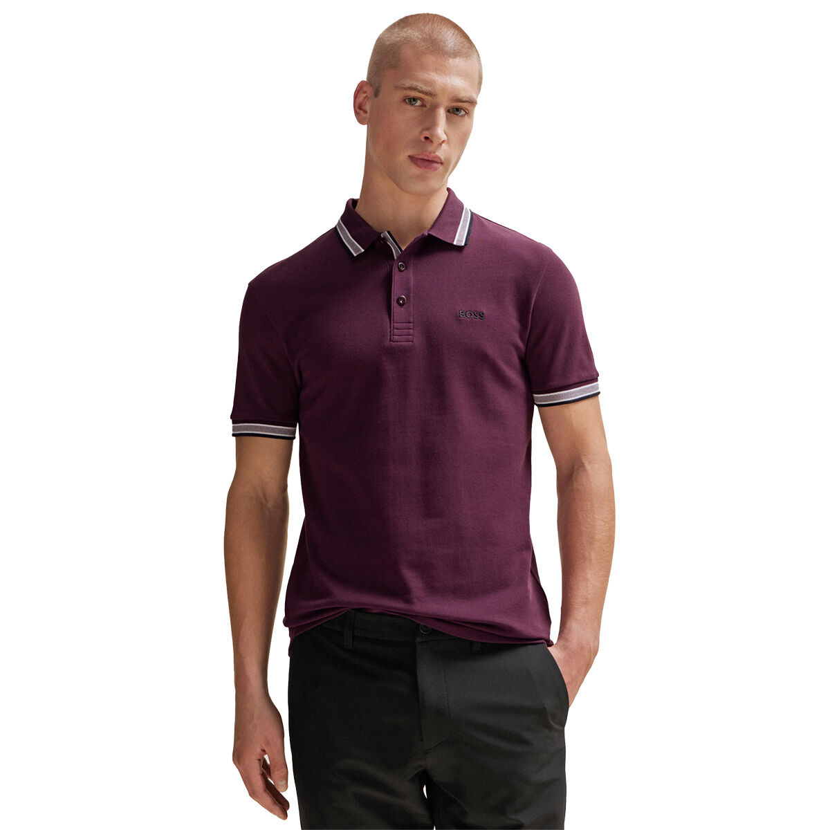Hugo Boss Men’s Paddy Golf Polo Shirt, Mens, Barbosa pink, Medium | American Golf