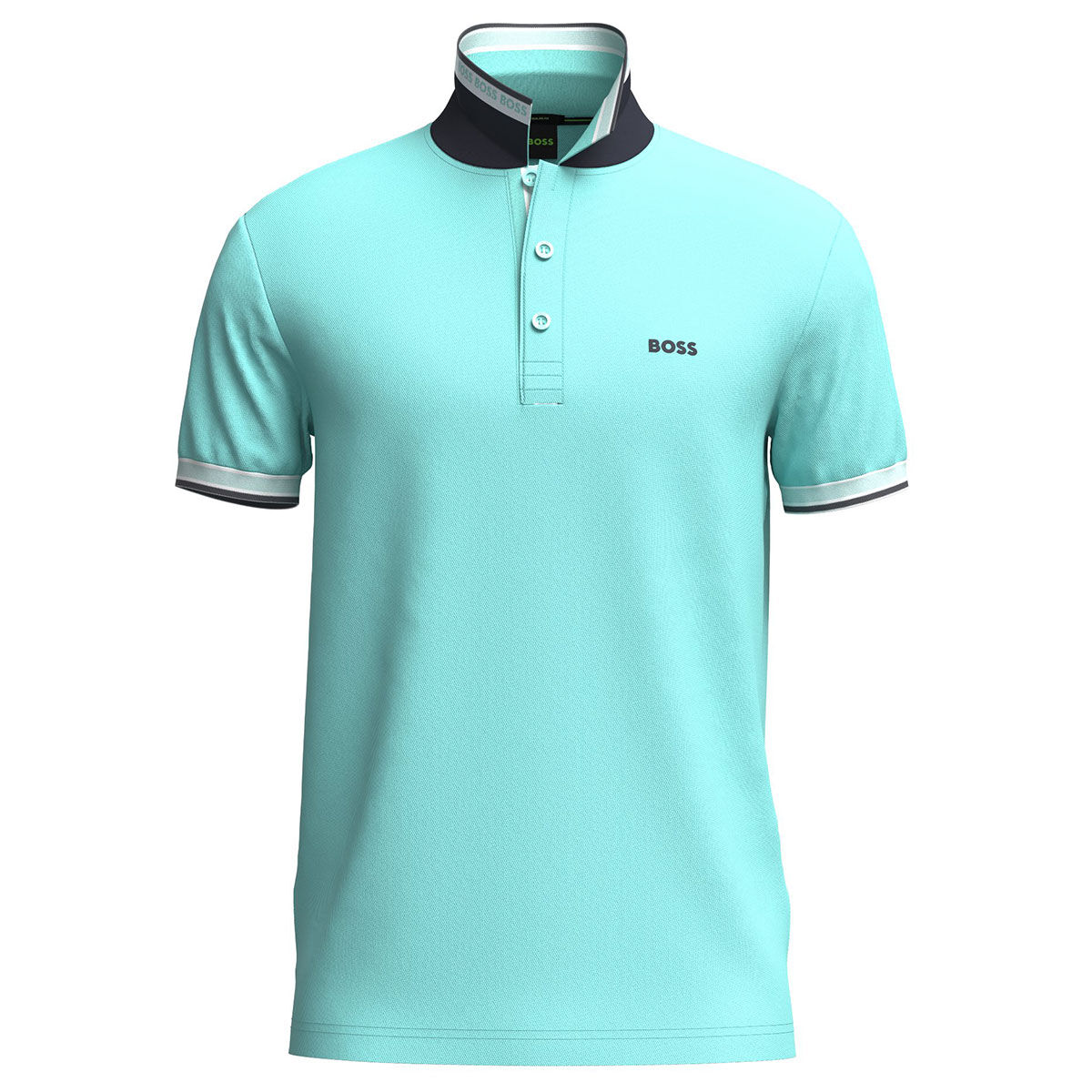 Hugo Boss Men’s Paddy Golf Polo Shirt, Mens, Open green/black, Medium | American Golf