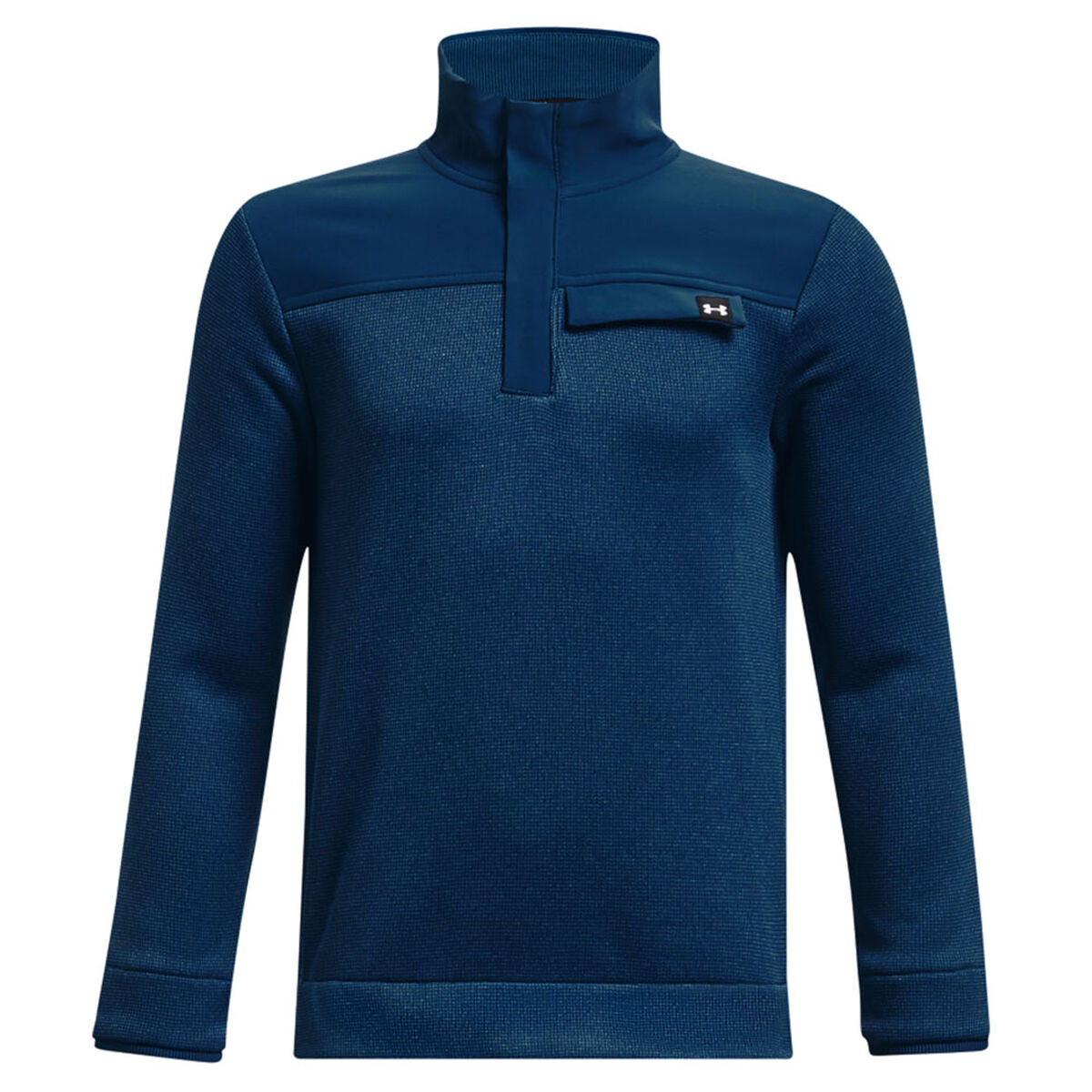 Under Armour Junior SweaterFleece Half Zip Golf Mid Layer, Unisex, Varsity blue/halo gray, 7-8 years | American Golf
