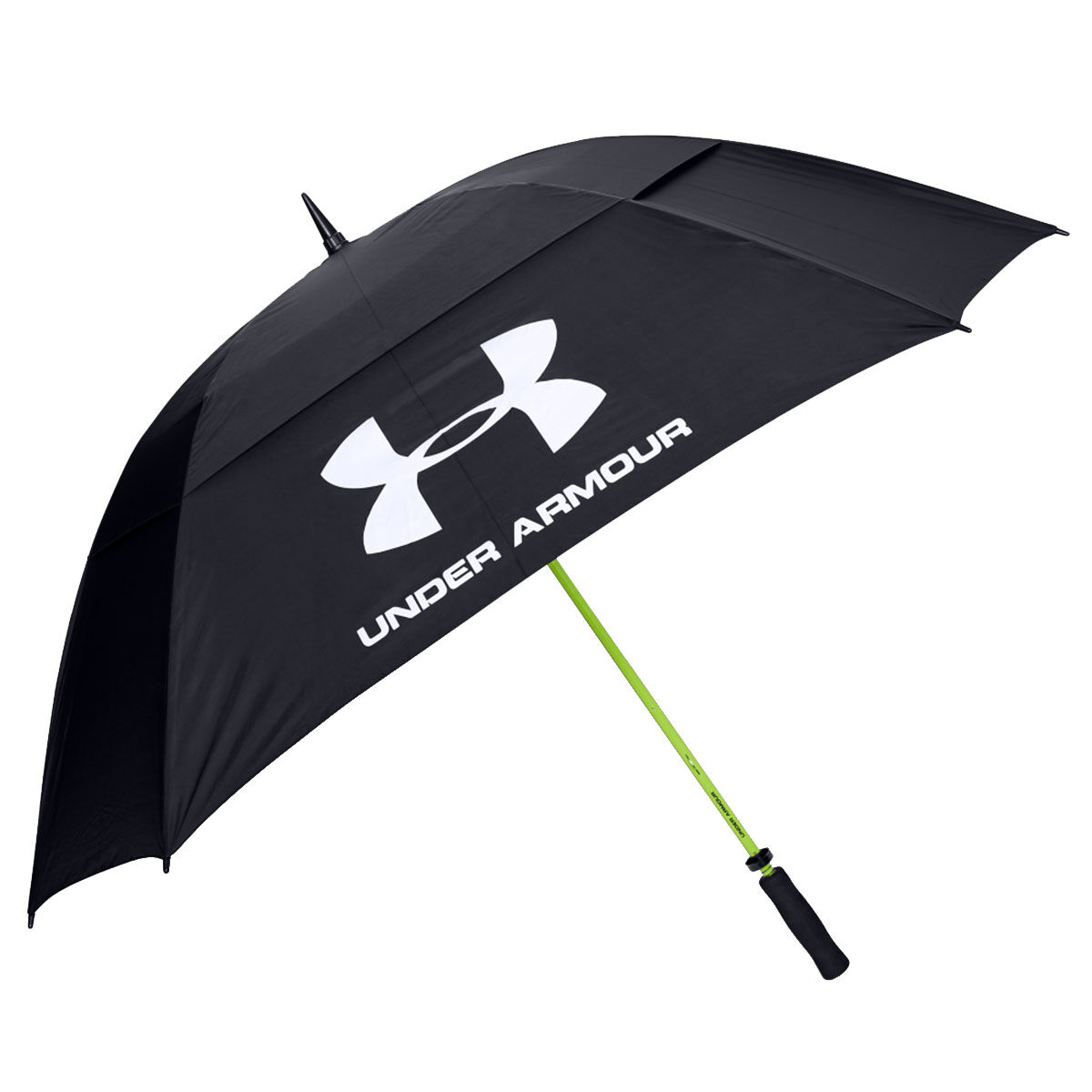 Under Armour Double Canopy Golf Umbrella, Mens, Black/yellow/white, 68 inches | American Golf