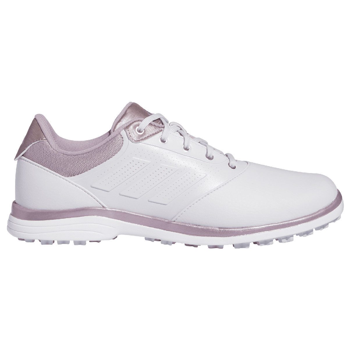 adidas Womens ALPHAFLEX Waterproof Spikeless Golf Shoes, Female, Grey/fig/silver, 8 | American Golf