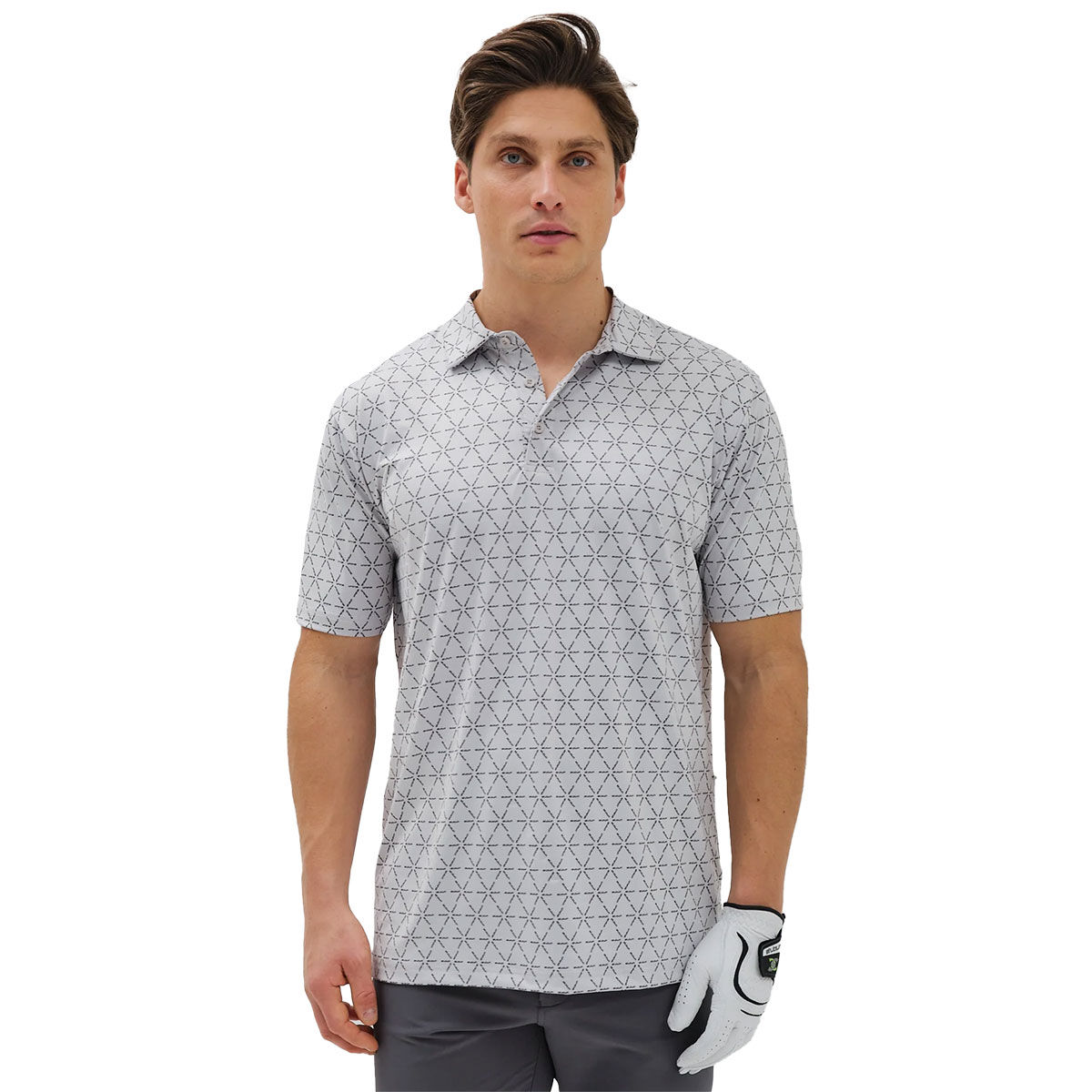 Stuburt Men’s Dunnock Golf Polo Shirt, Mens, Droplet, Small | American Golf