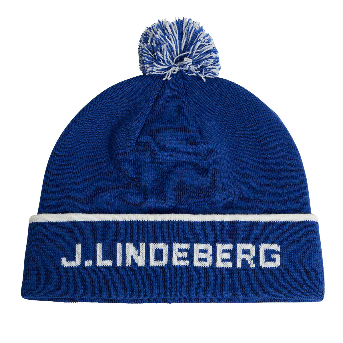 J.Lindeberg Men’s Stripe Golf Beanie Hat, Mens, Sodalite blue, One size | American Golf