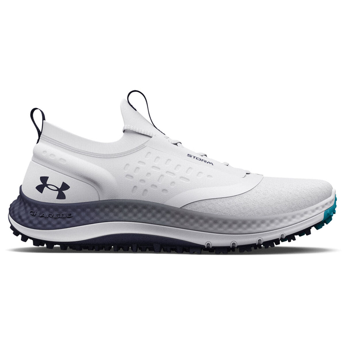 Under Armour Men’s Charged Phantom Spikeless Golf Shoes, Mens, White/white/navy, 8 | American Golf