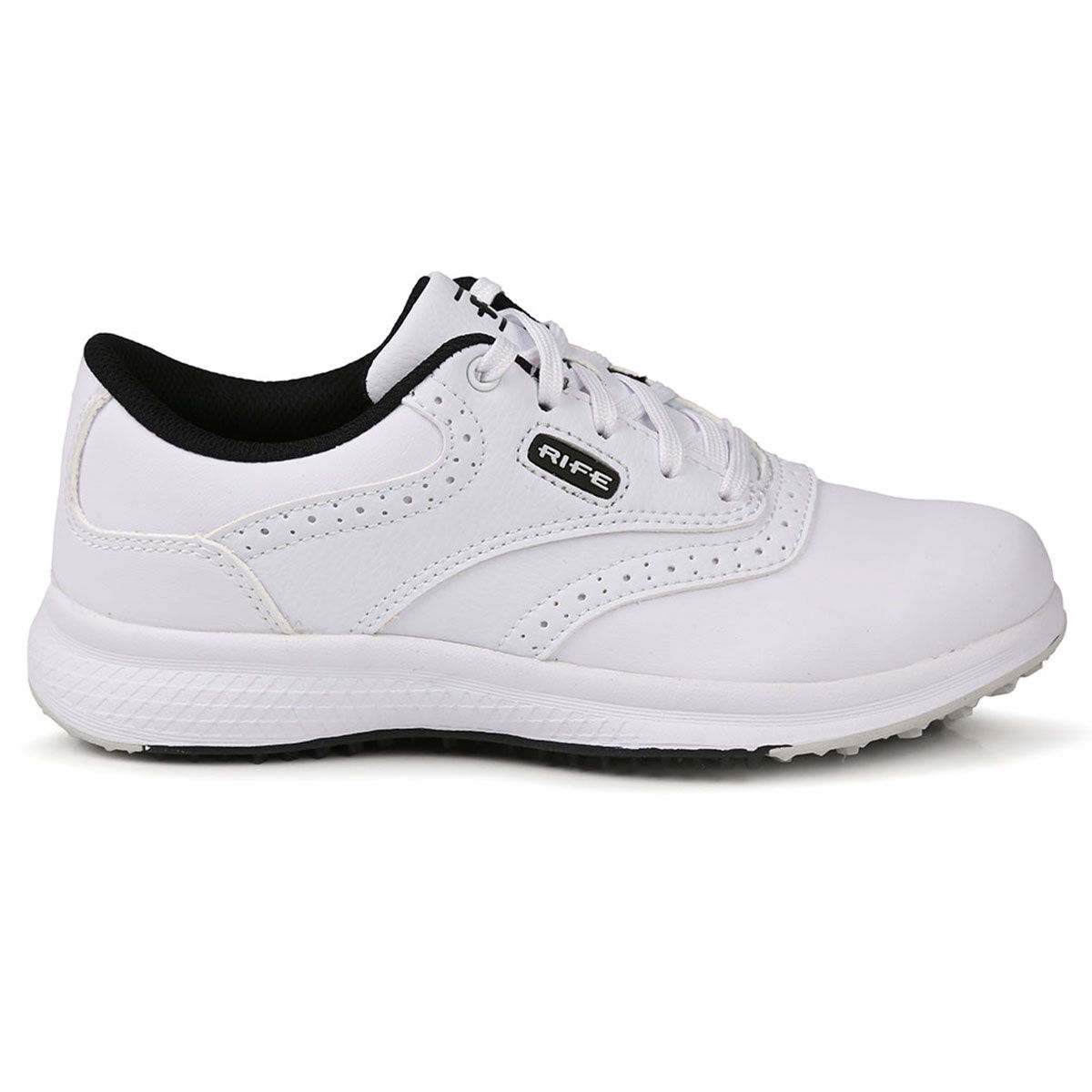 Rife Womens Sigma Waterproof Spikeless Golf Shoes, Female, White/white, 8 | American Golf