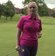 Video: Golf Tips: Kim Crooks using a hybrid from the fringe