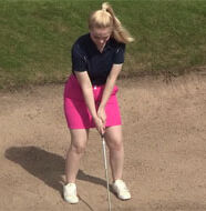 Video: Golf Tips: Kim Crooks shows you how to play from a plugged lie in a bunker