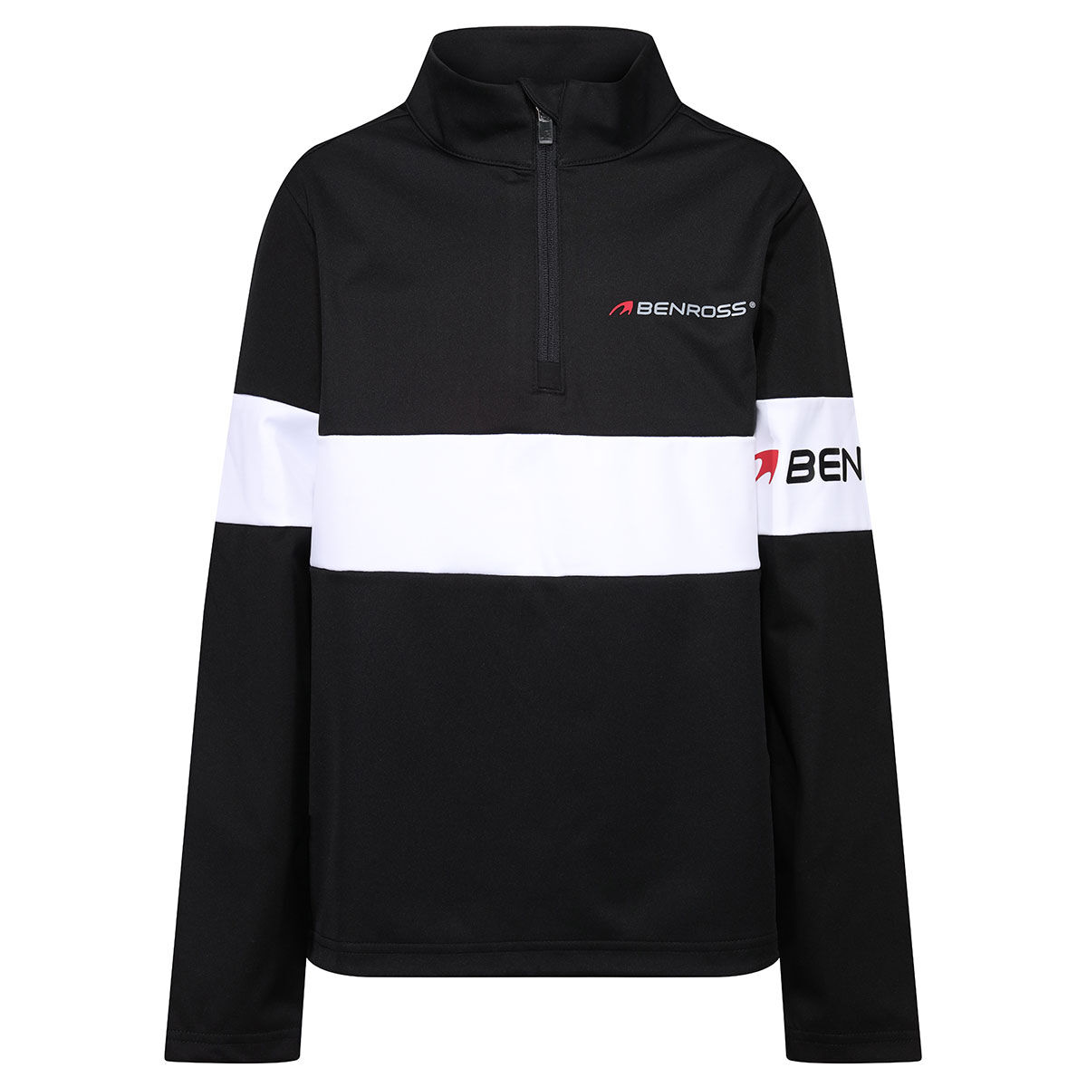 Benross Kids Black and White Colour Block Summer Junior Golf Midlayer, Size: 13-14 Years | American Golf