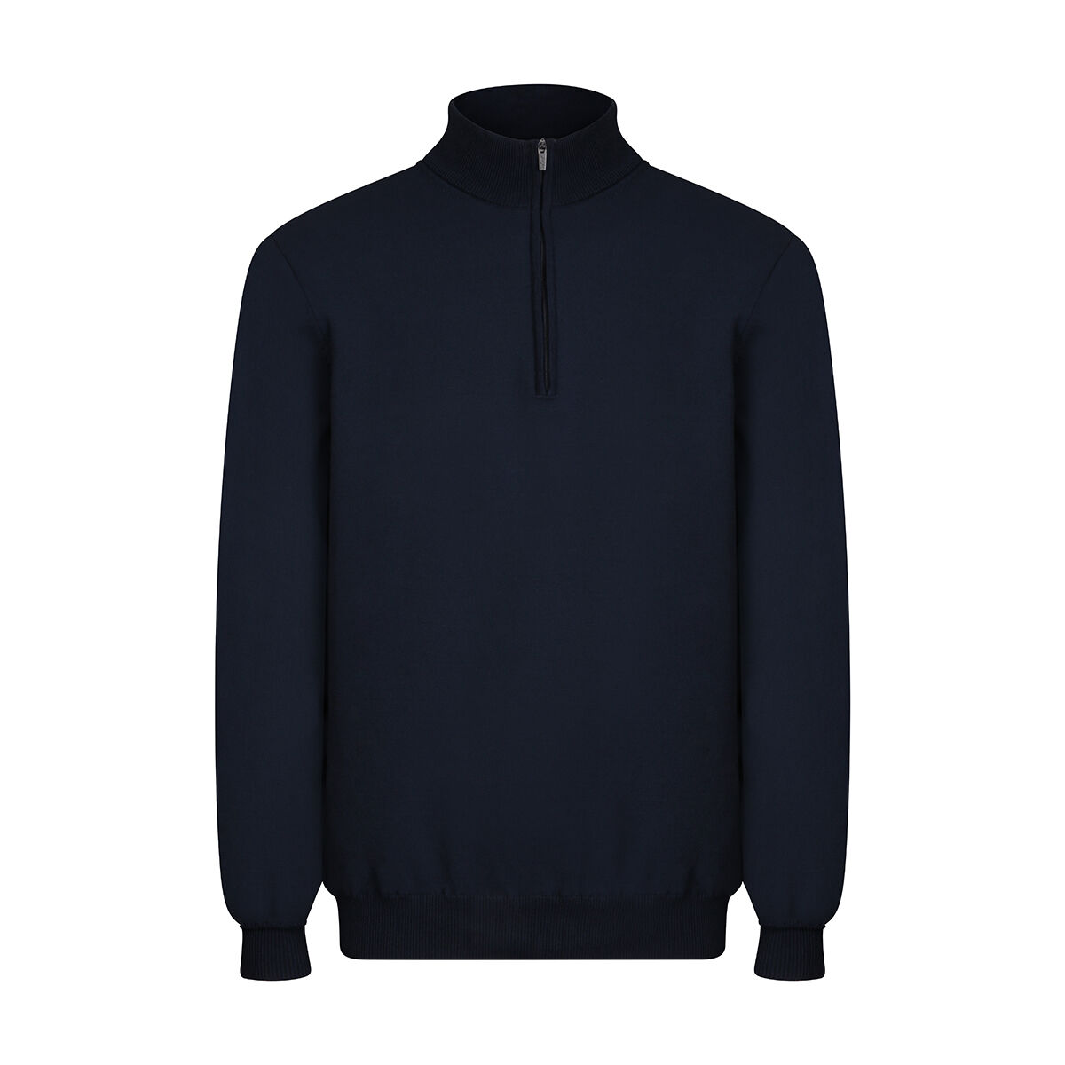 Greg Norman Navy Blue Weatherknit Lined 1/4 Zip Midlayer, Mens | American Golf, Size: Small