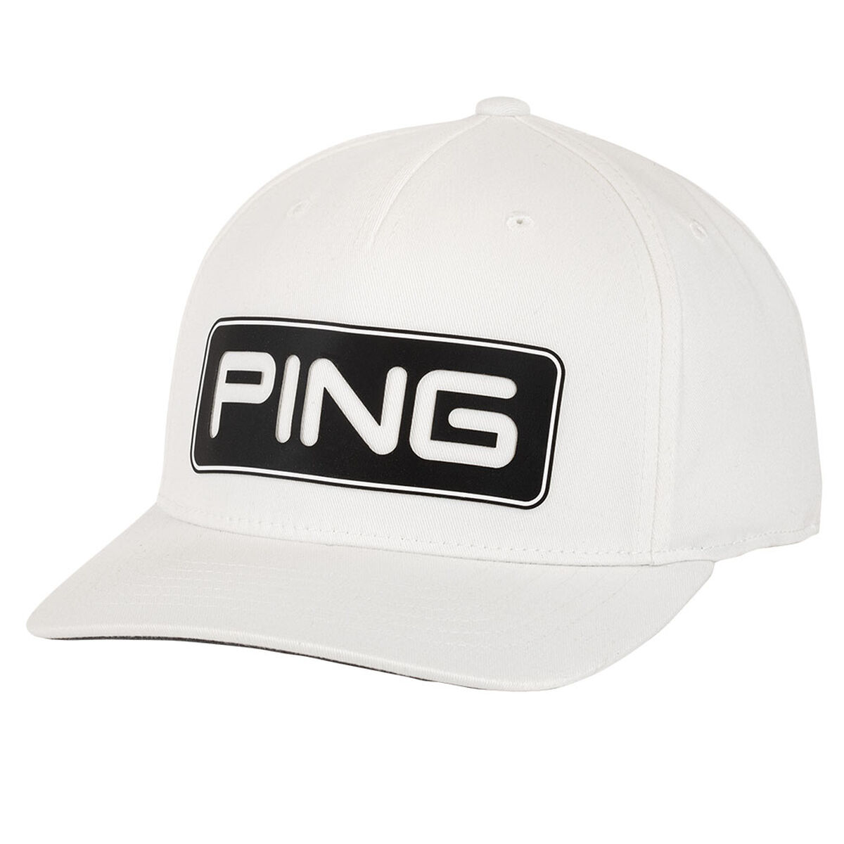 Ping Mens White and Black Embroidered Tour Classic 211 Golf Cap | American Golf, One Size