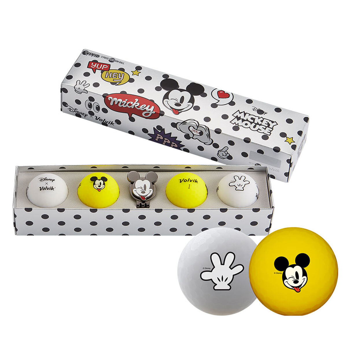 Volvik Vivid Disney 4 Golf Ball Pack, Mens, Mickey mouse | American Golf