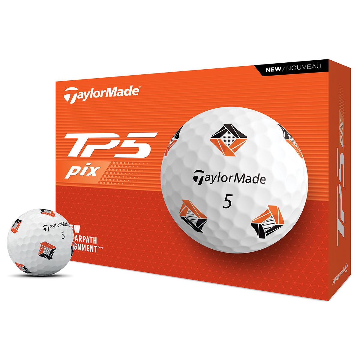 TaylorMade TP5 PIX 3 12 Golf Ball Pack, Mens, White | American Golf