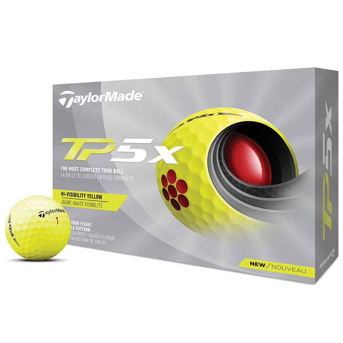 TaylorMade Yellow TP5x Pack of 12 Golf Balls 2021, Size: One Size  | American Golf
