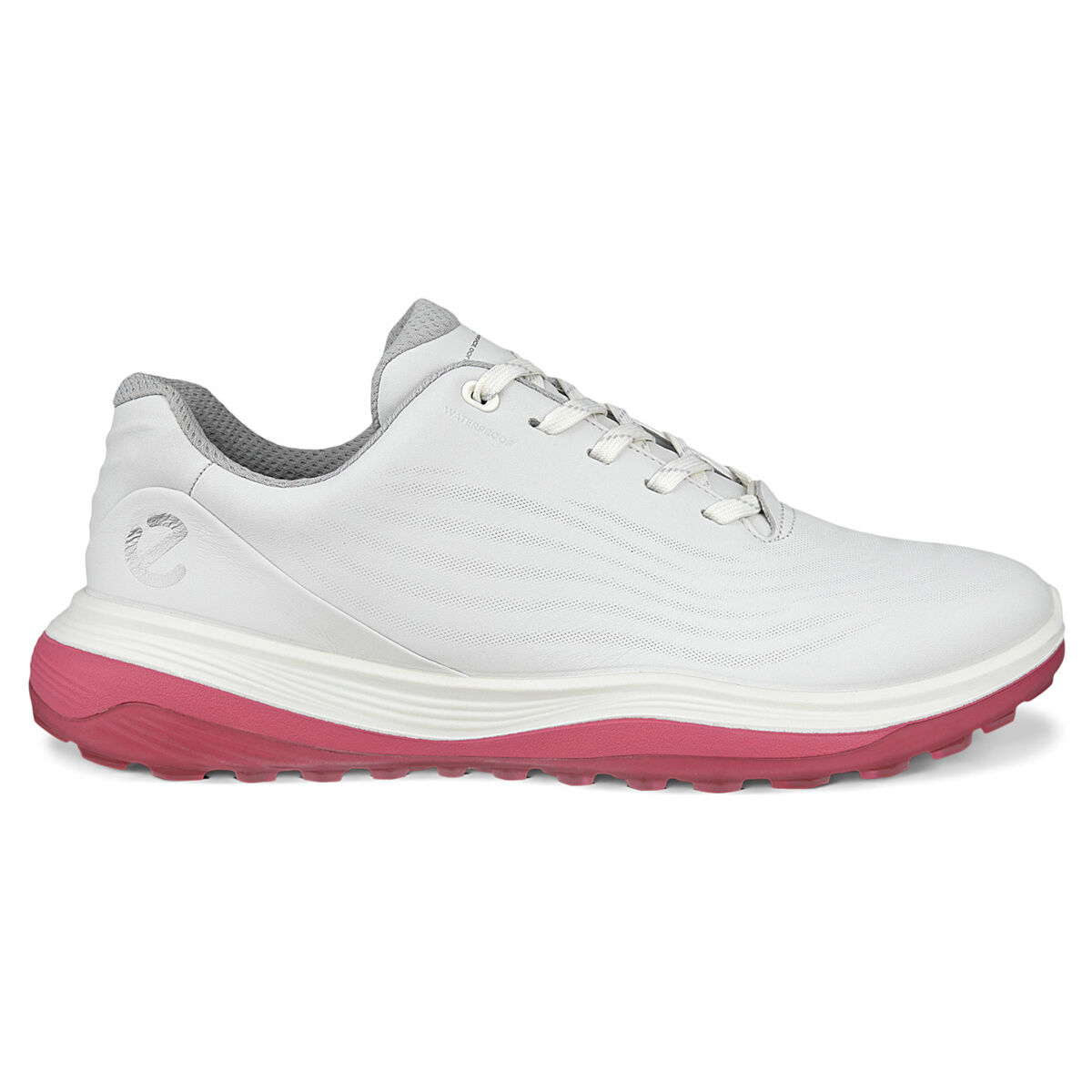 ECCO Womens LT1 Waterproof Spikeless Golf Shoes, Female, White/bubble, 7.5 | American Golf