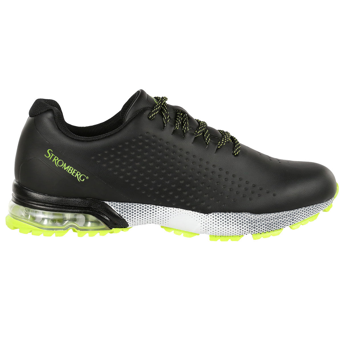 Stromberg Men’s Ailsa Waterproof Spikeless Golf Shoes, Mens, Black/lime, 11 | American Golf