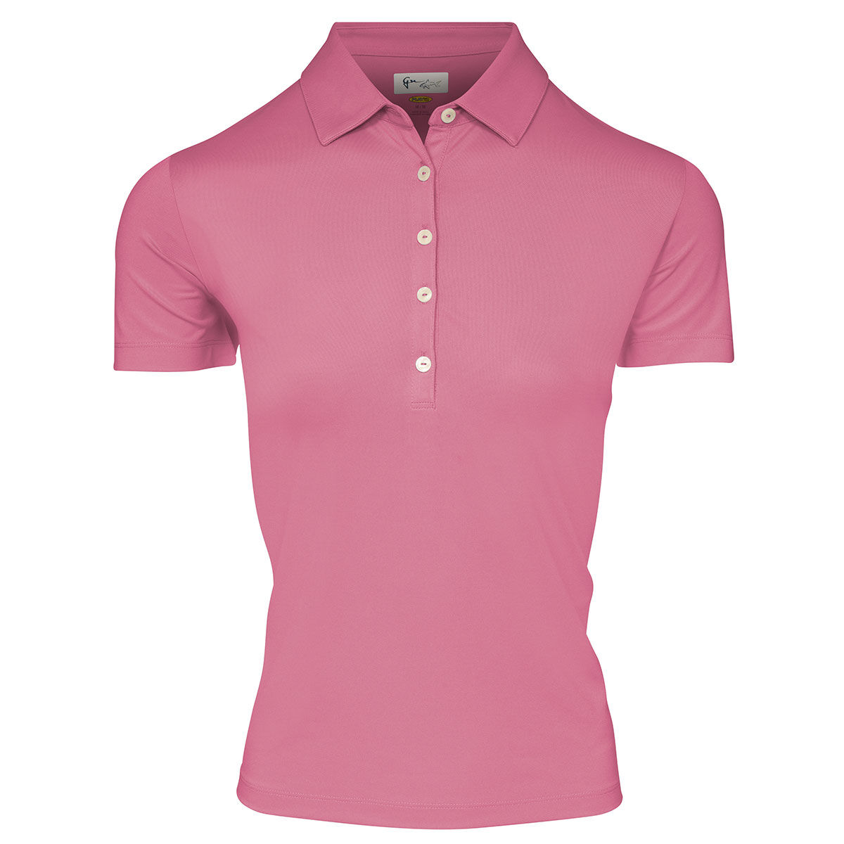 Greg Norman Womens Pink Shark Logo Golf Polo Shirt, Size: XS| American Golf