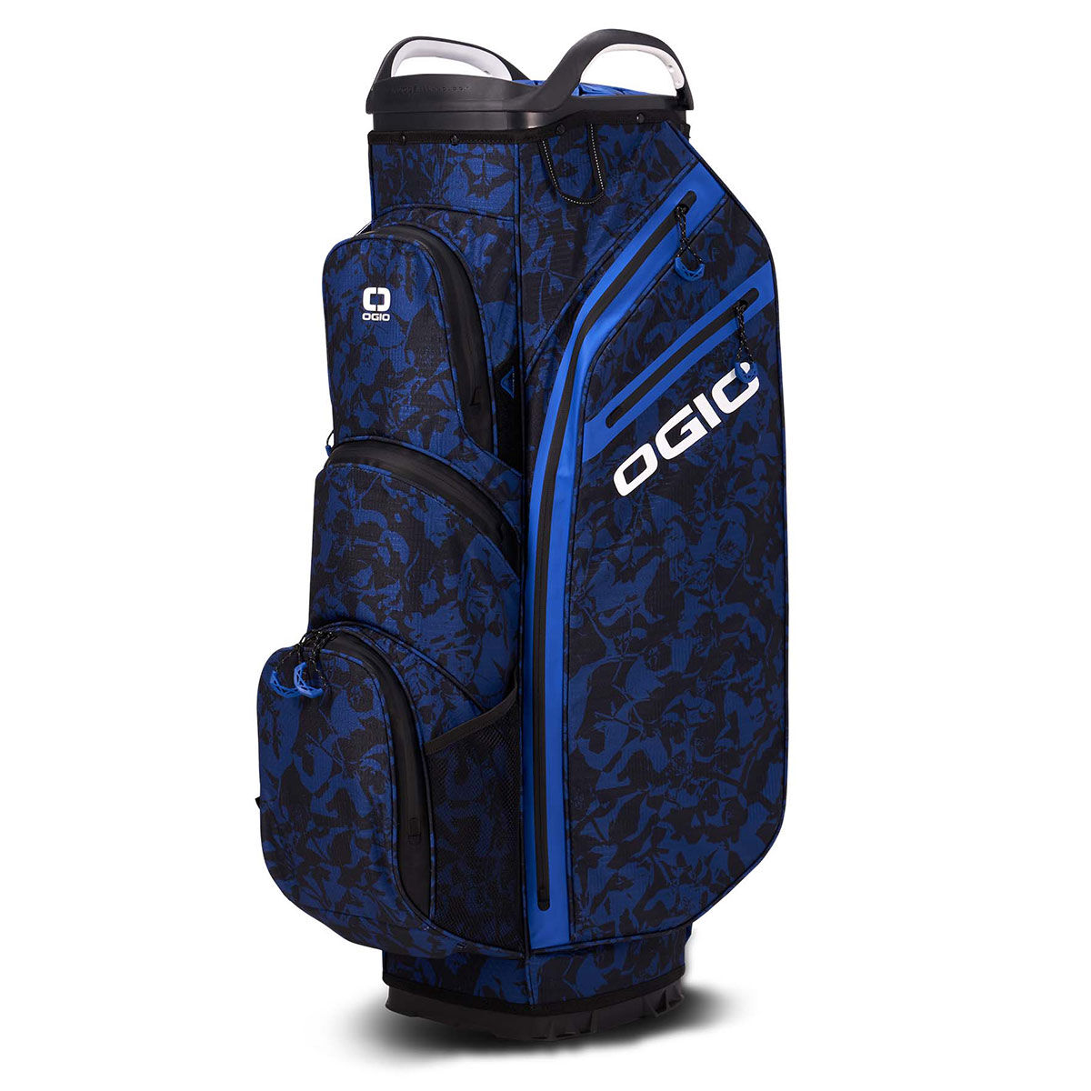 OGIO All Elements Silencer Golf Cart Bag, Blue floral abstract, One Size | American Golf