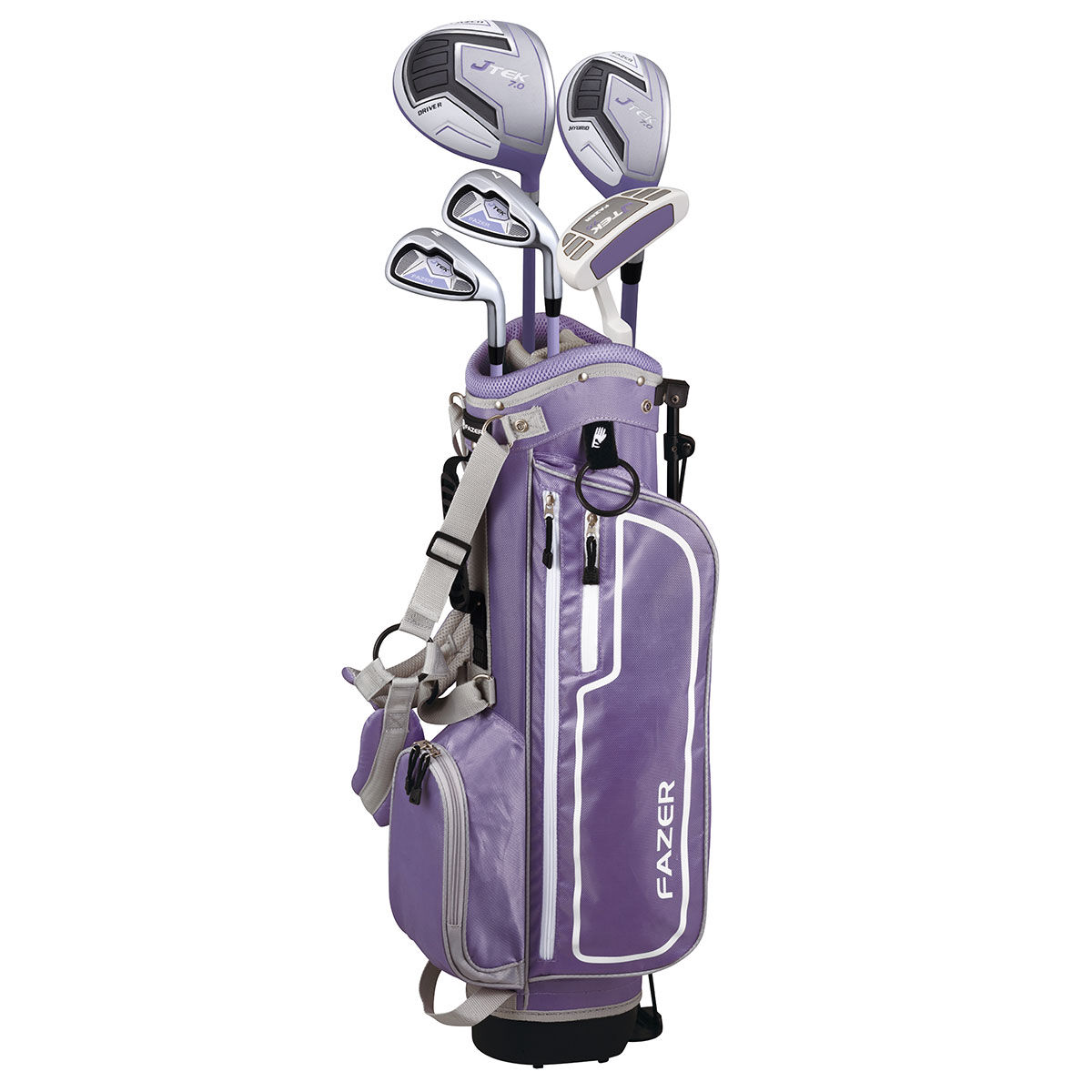 Fazer Golf Package Set, Junior J TEK 7.0 Age 9-11, Unisex, Right hand, Lavender | American Golf