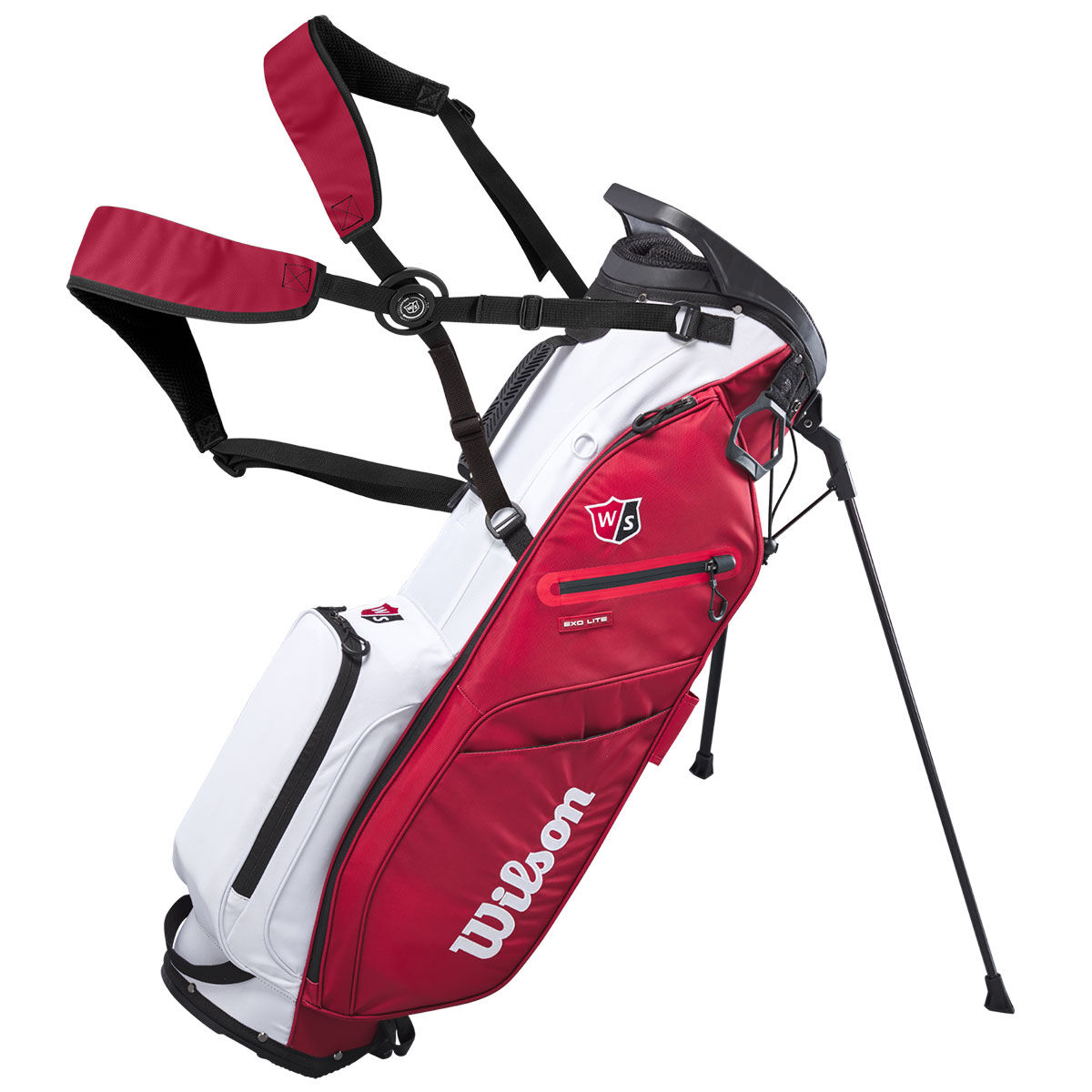 Wilson Staff Wilson EXO Lite Golf Stand Bag, Red/white | American Golf