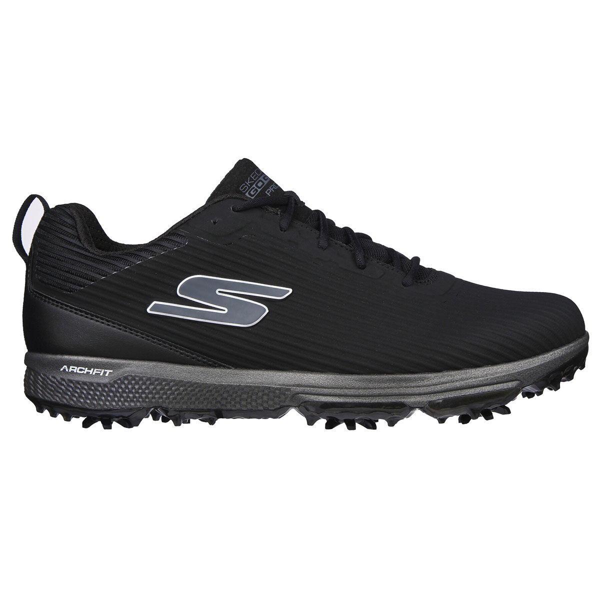 Skechers Men’s GO GOLF Pro 5 Hyper Waterproof Spiked Golf Shoes, Mens, Black/black, 8 | American Golf