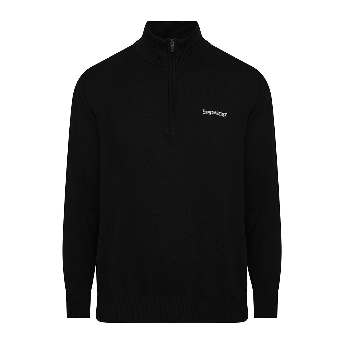 Stromberg Mens Black Comfortable Knitted Golf Midlayer, Size: Medium | American Golf