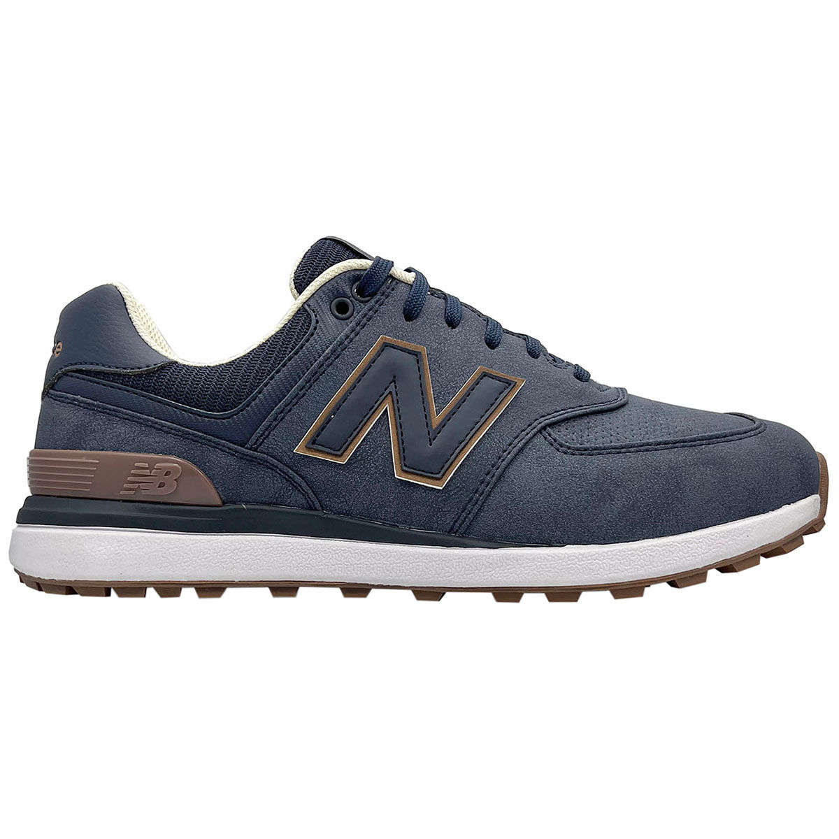 New Balance Men’s 574 Greens v2 Waterproof Spikeless Golf Shoes, Mens, Navy/gum, 10 | American Golf
