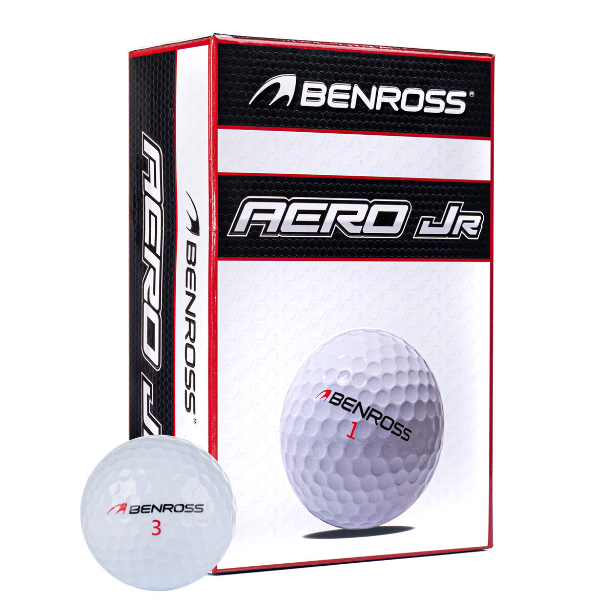 Benross Aero Junior 6 Golf Ball Pack, Unisex, White, One Size | American Golf