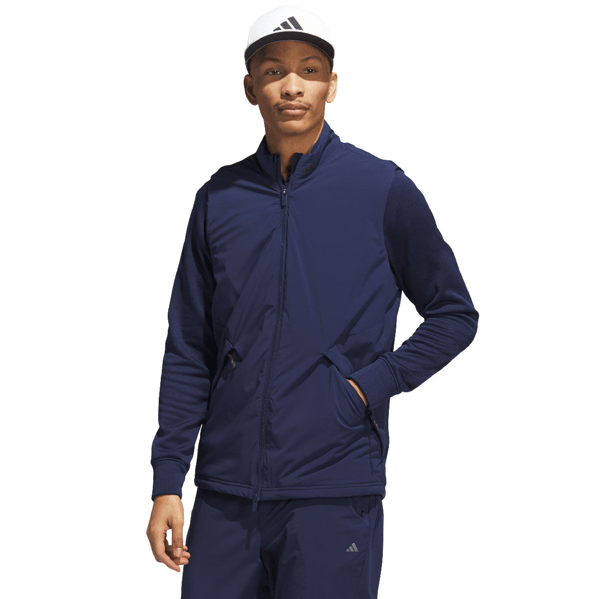 adidas Ultimate365 Tour Frostguard Full Zip Padded Golf Jacket, Mens, Collegiate navy, Medium | American Golf
