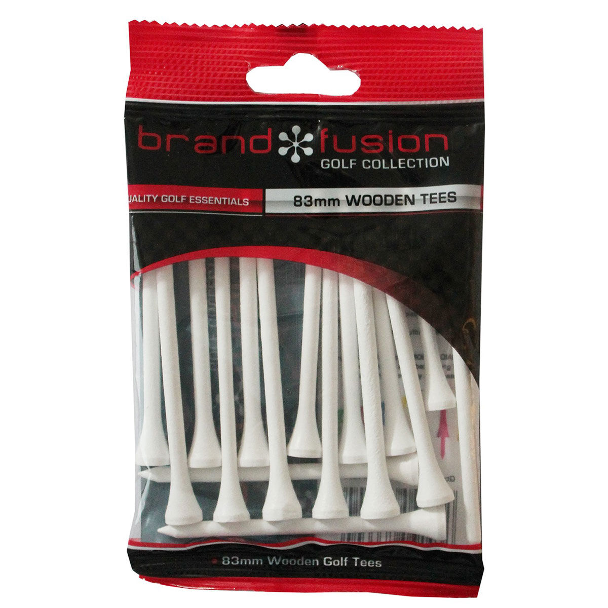 Brand Fusion BrandFusion White Pack of 15 Wooden Golf Tees, Size: 83mm | American Golf