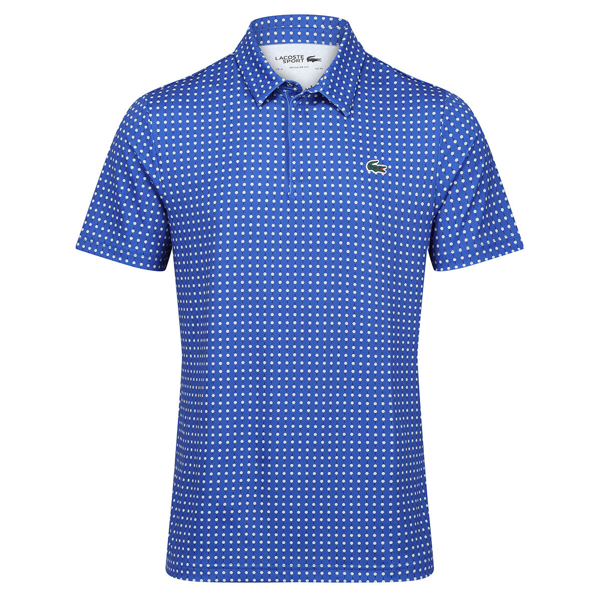 Lacoste Men’s All-Over Print Golf Polo Shirt, Mens, Blue, Large | American Golf