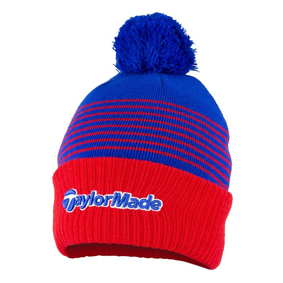 TaylorMade Bobble Golf Beanie Hat, Mens, Red/royal/white, One size | American Golf