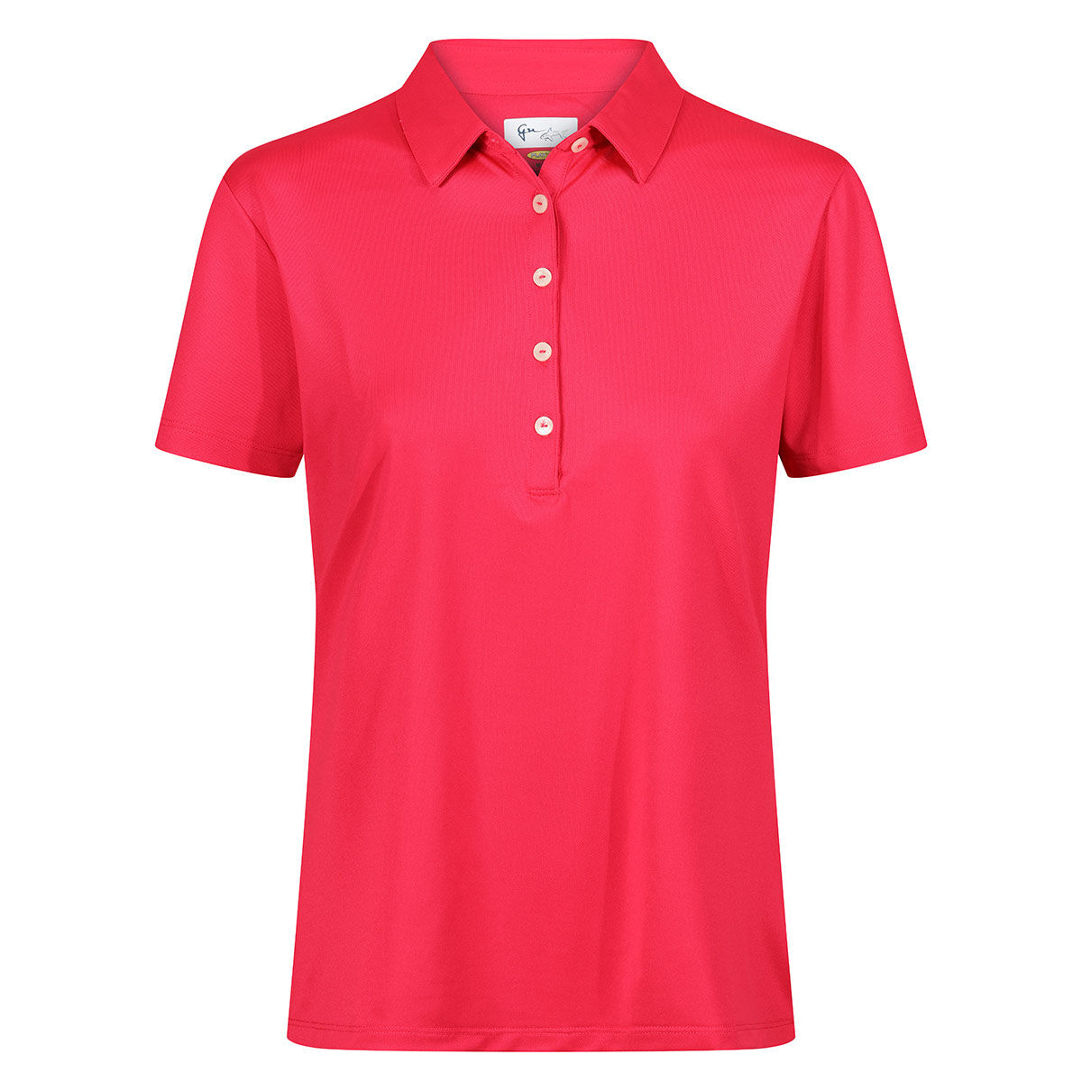Greg Norman Womens Shark Logo Golf Polo Shirt, Female, Strawberry, Small | American Golf