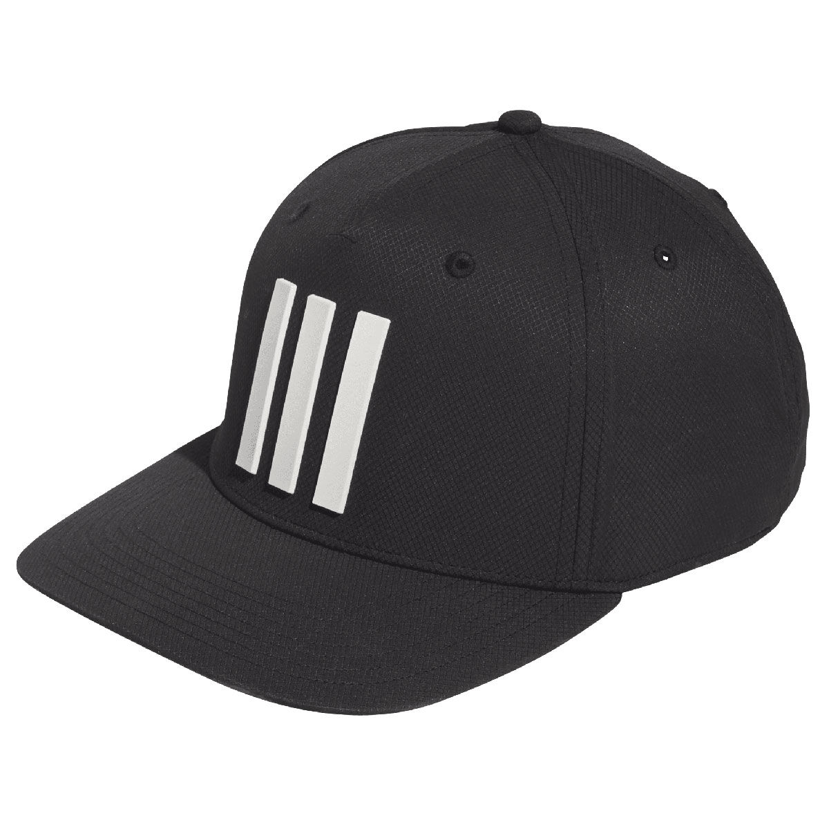 adidas Golf Men’s Black Lightweight Stripe Tour Three Stripes Snapback Cap | American Golf, One Size