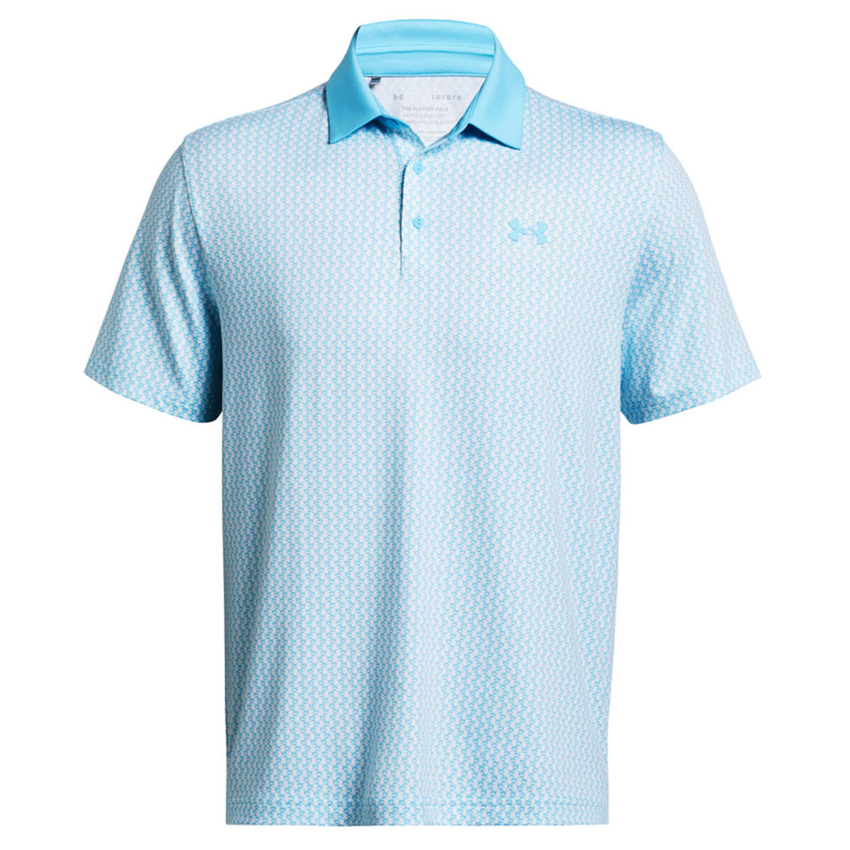 Under Armour Men’s Playoff 3.0 Crane Drift Printed Golf Polo Shirt, Mens, Sky blue/white, Xxl | American Golf