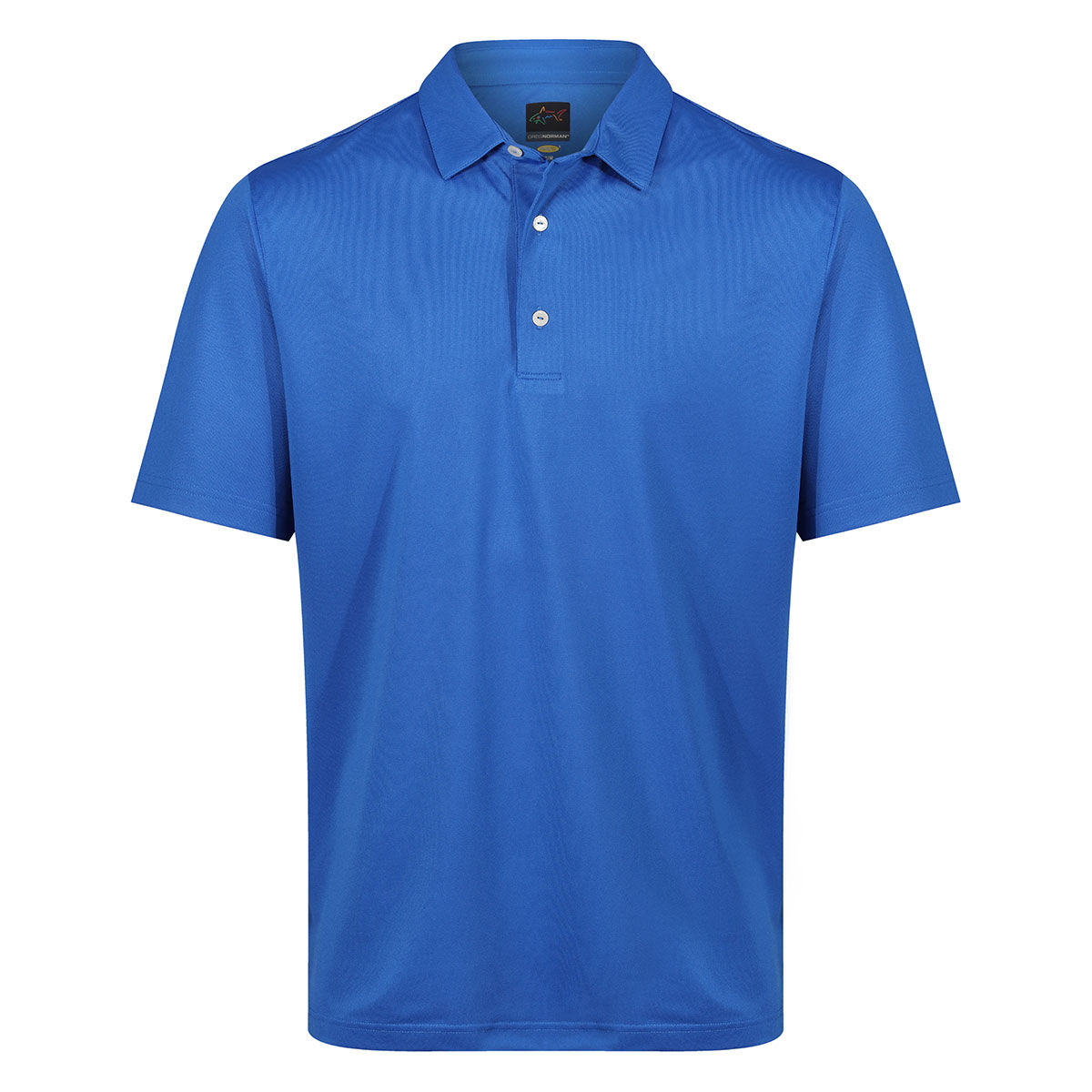 Greg Norman Men’s Neck Logo Stretch Golf Polo Shirt, Mens, Maritime blue, Xxl | American Golf